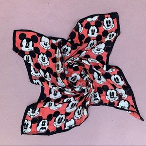 Vintage Disney Mickey Head Pattern Scarf